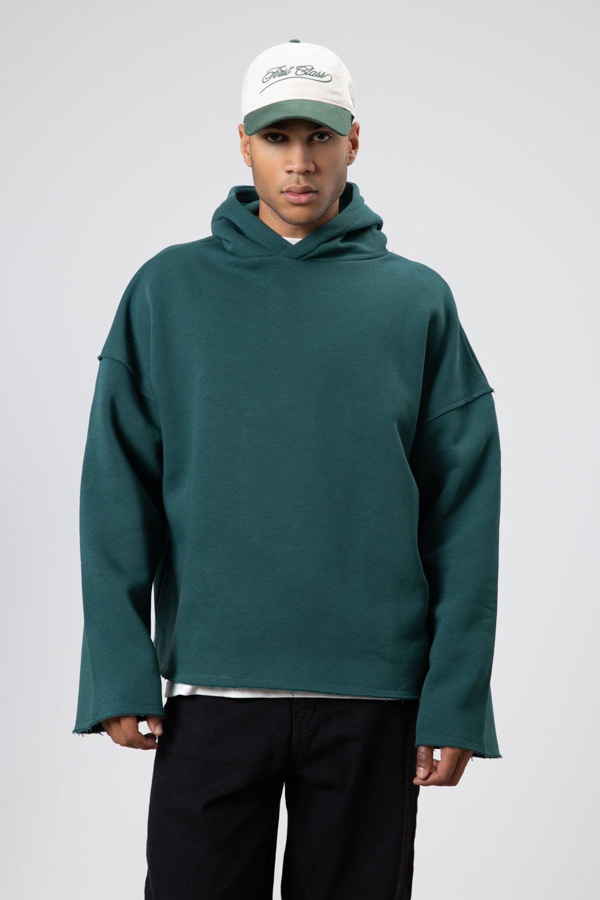 Basic Oversized Seamless Hooded Sweatshirt