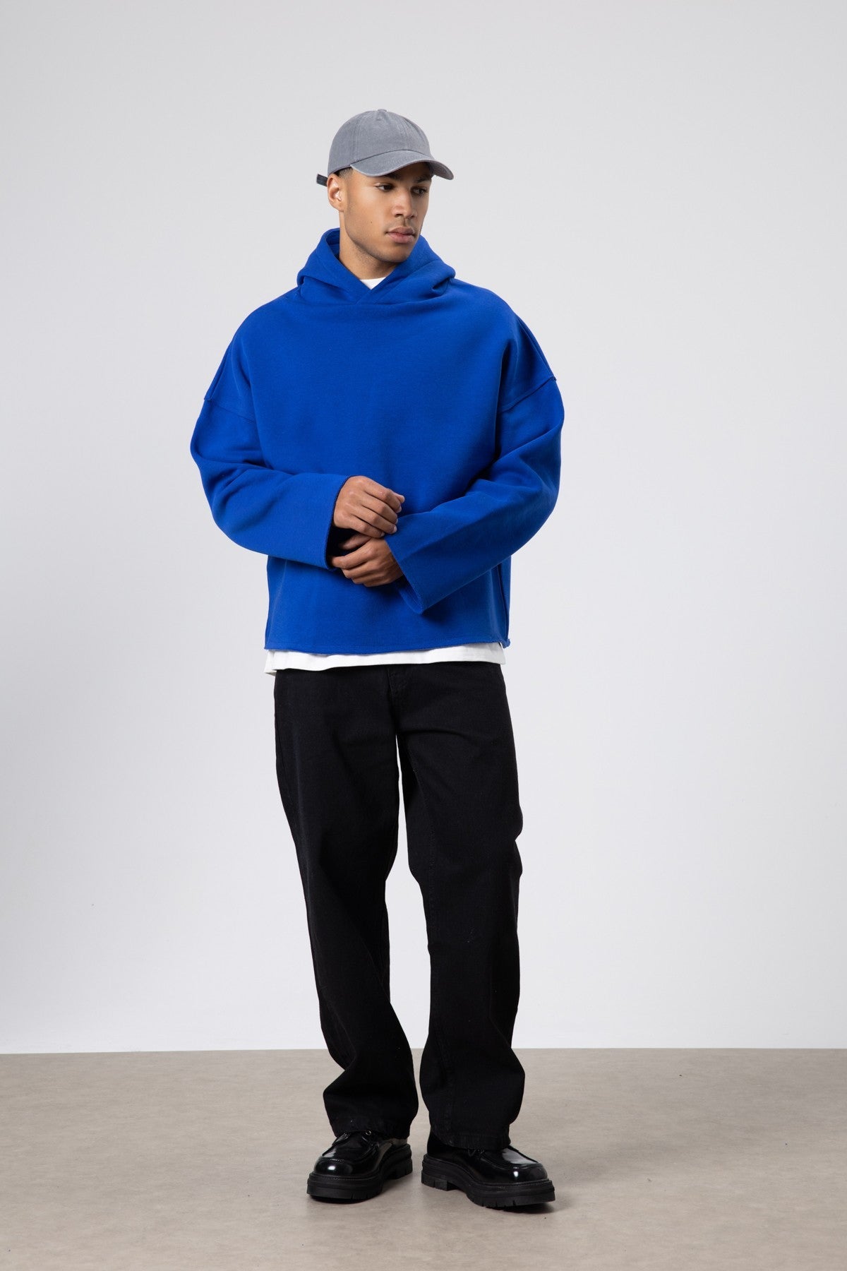 Basic Oversized Seamless Hooded Sweatshirt