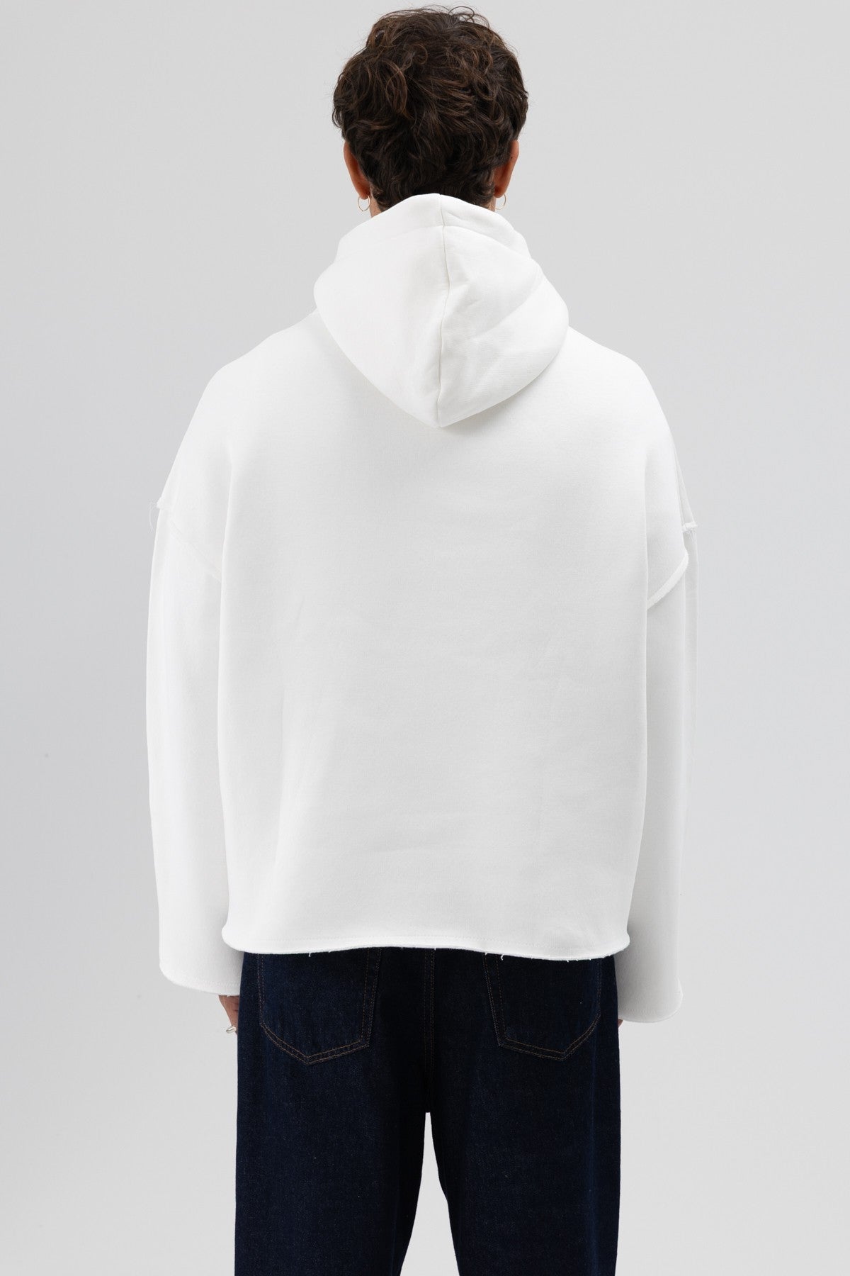 Basic Oversized Seamless Hooded Sweatshirt