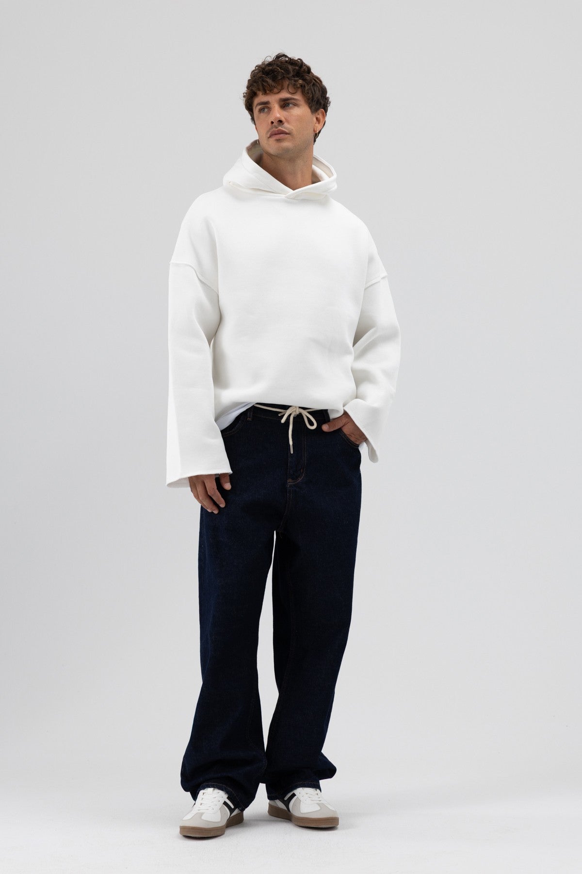 Basic Oversized Seamless Hooded Sweatshirt