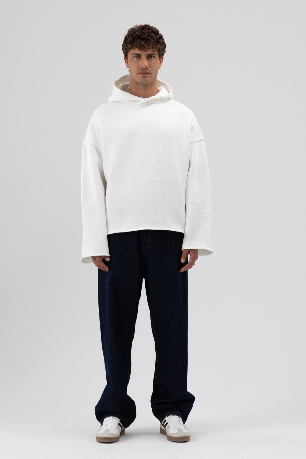 Basic Oversized Seamless Hooded Sweatshirt