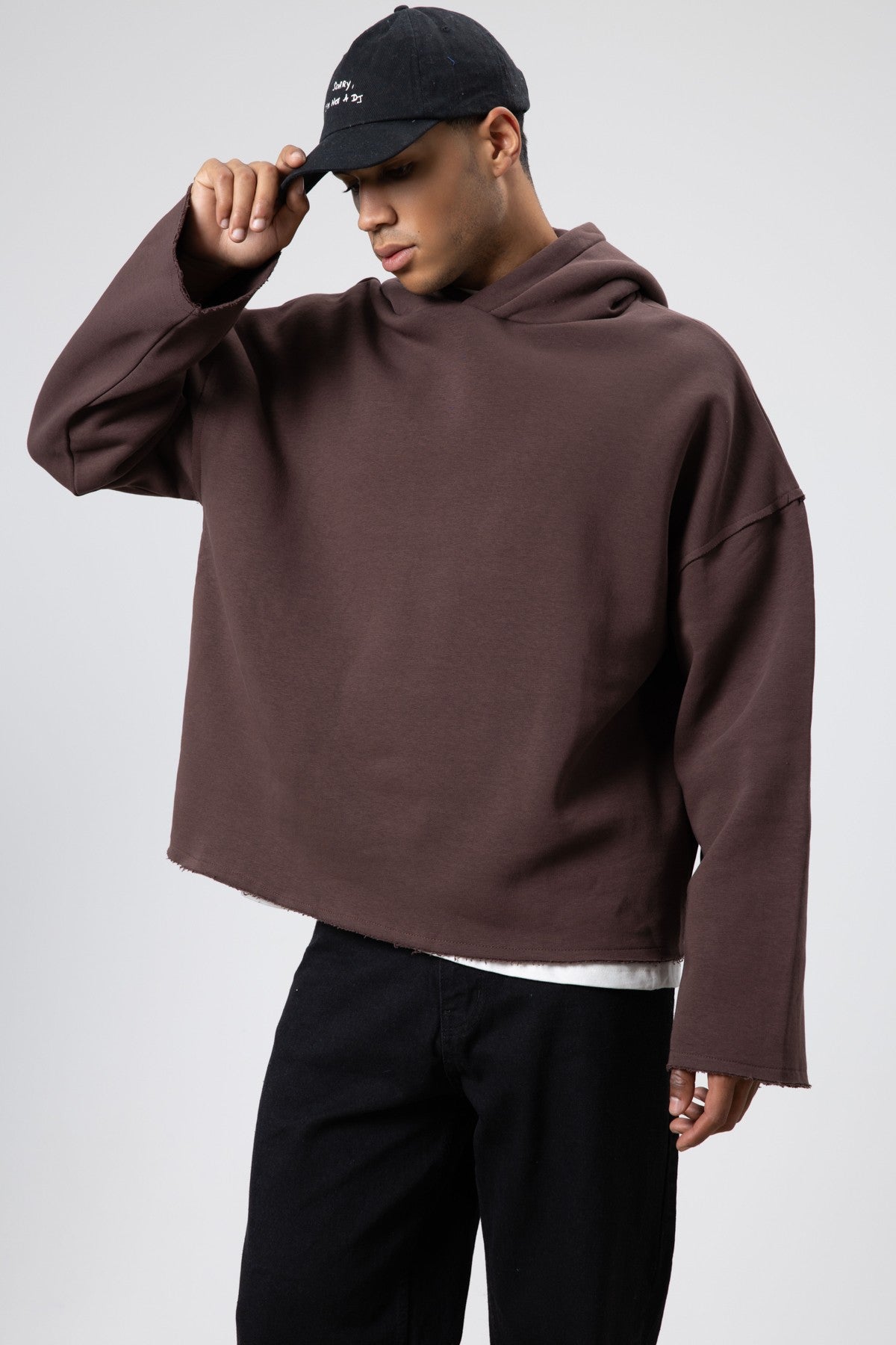 Basic Oversized Seamless Hooded Sweatshirt