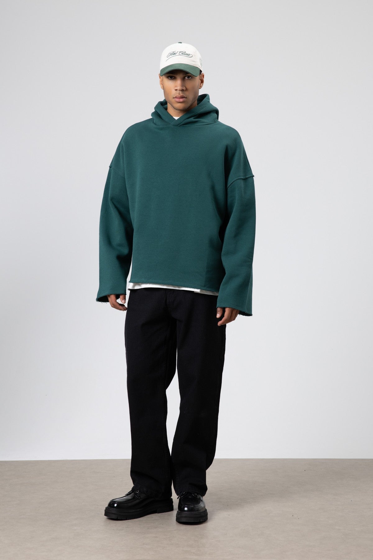 Basic Oversized Seamless Hooded Sweatshirt