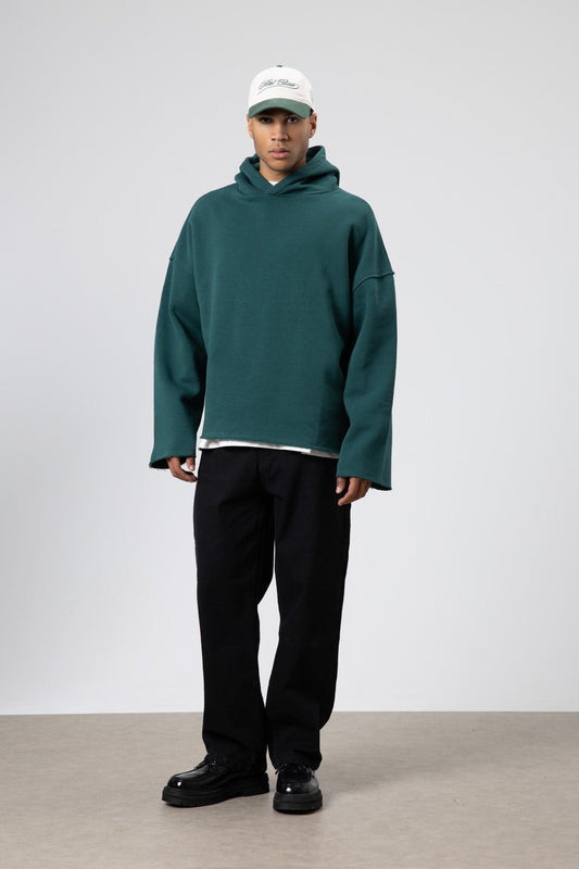 Basic Oversized Seamless Hooded Sweatshirt