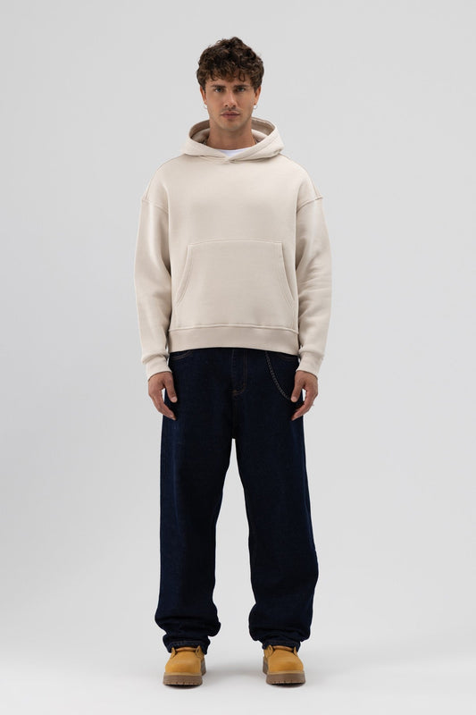 Basic Hooded Boxy-Fit Sweatshirt