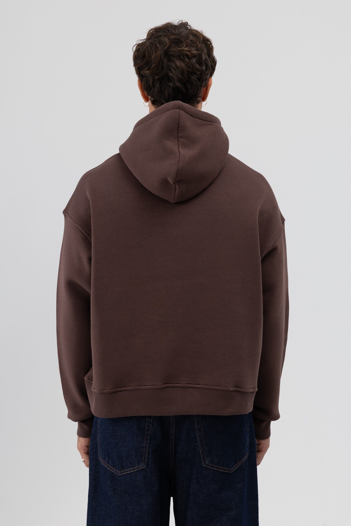 Basic Hooded Boxy-Fit Sweatshirt