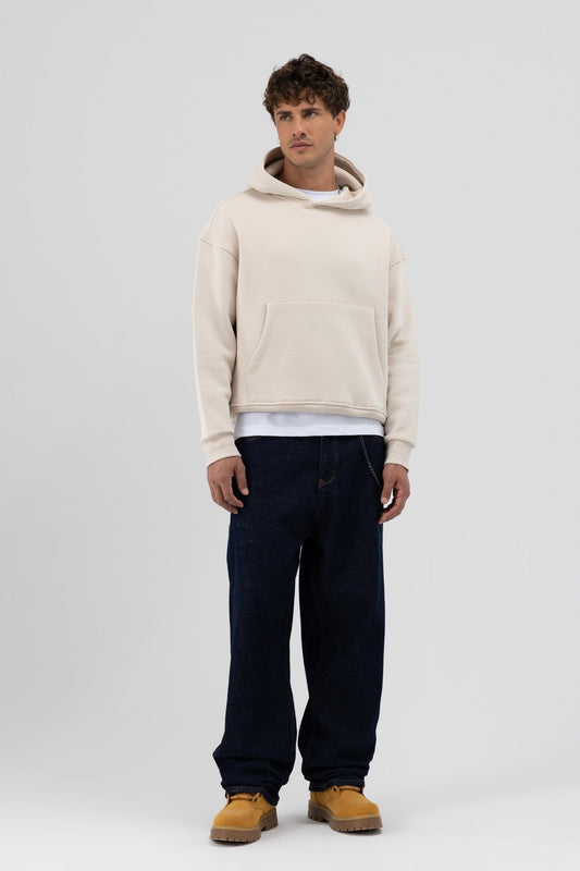 Basic Hooded Boxy-Fit Sweatshirt