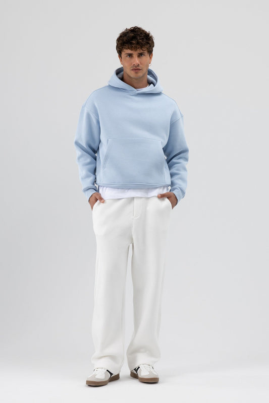 Basic Hooded Boxy-Fit Sweatshirt