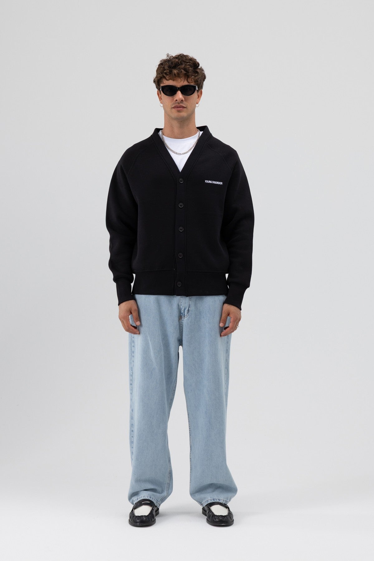 Oversized Button-Up Sweatshirt