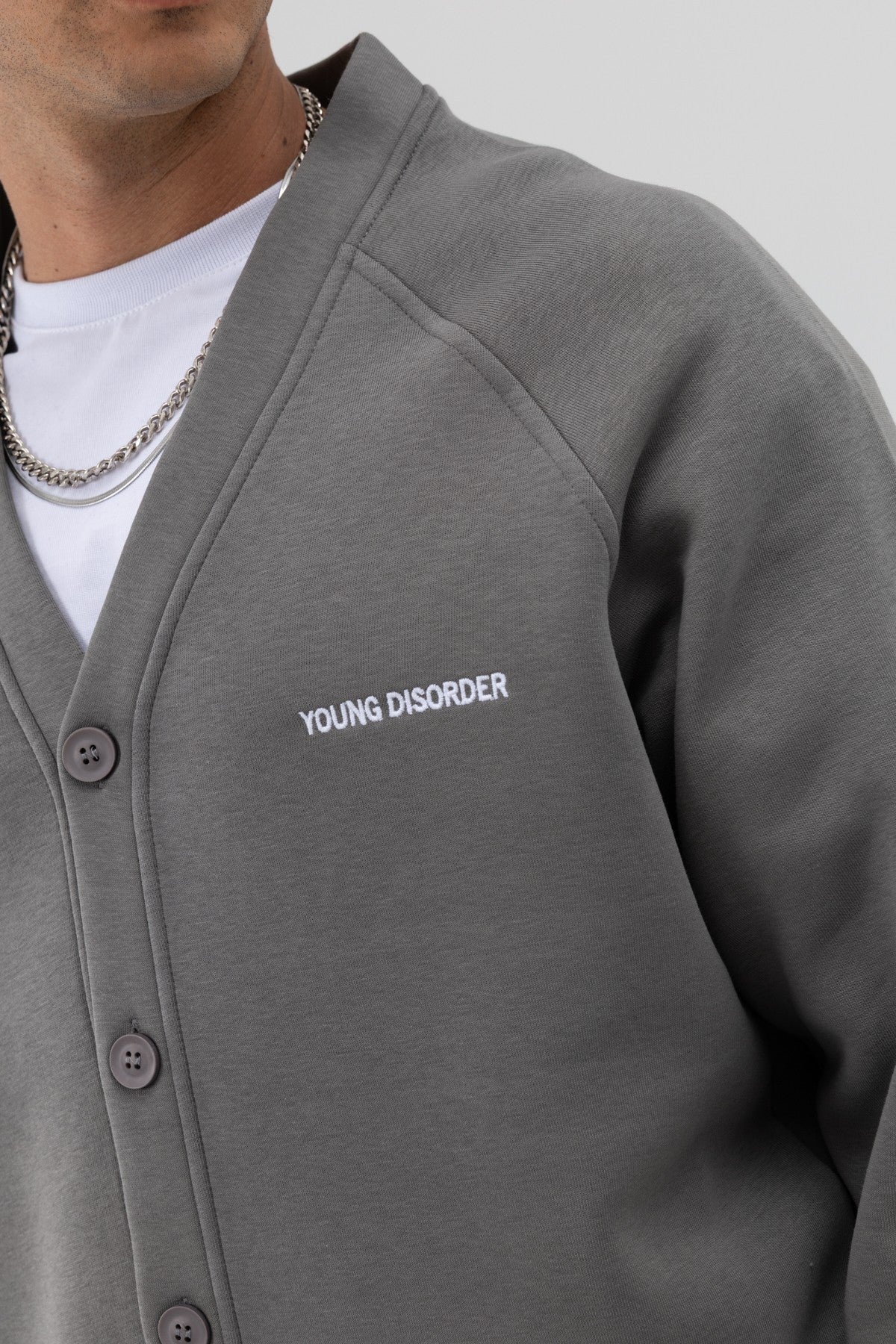 Oversized Button-Up Sweatshirt