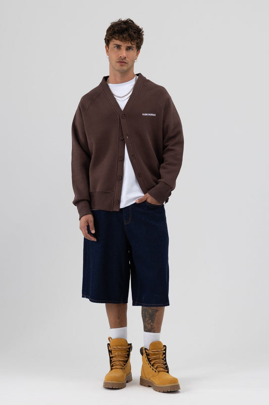Oversized Button-Up Sweatshirt