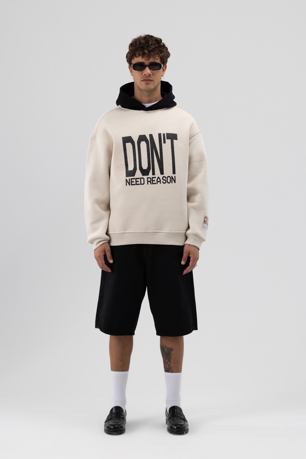 Two-Tone Printed Oversized Sweatshirt V70-92