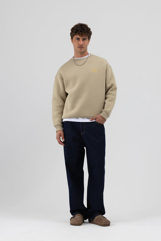Oversized Bike Neck Print Sweatshirt