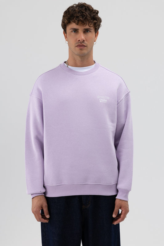 Oversized Bike Neck Print Sweatshirt