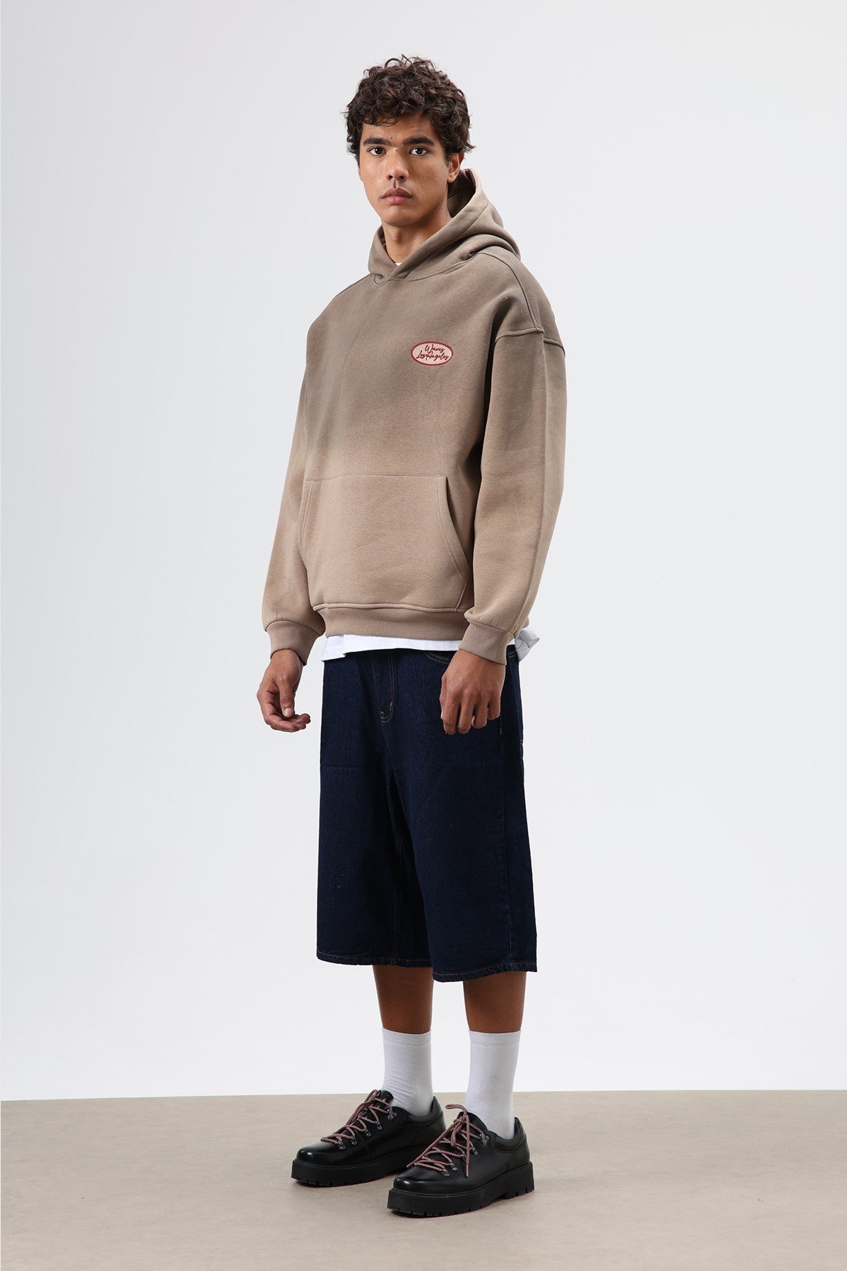 Oversized Printed Hooded Sweatshirt