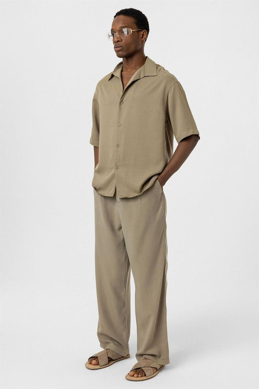 Relaxed-Fit Fabric Pants