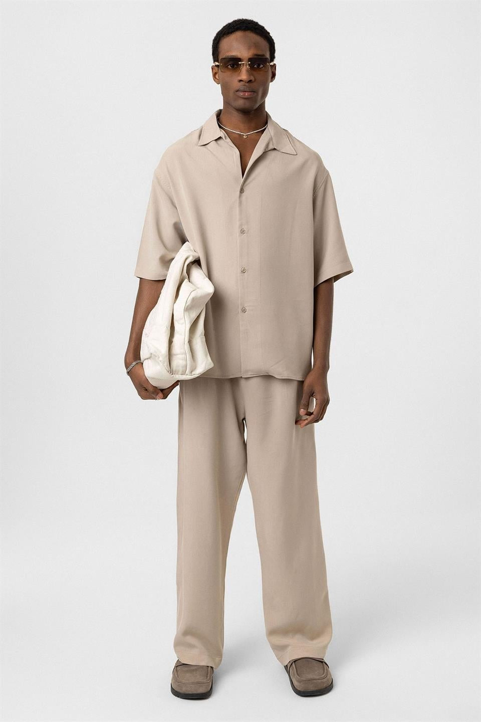 Relaxed-Fit Fabric Pants