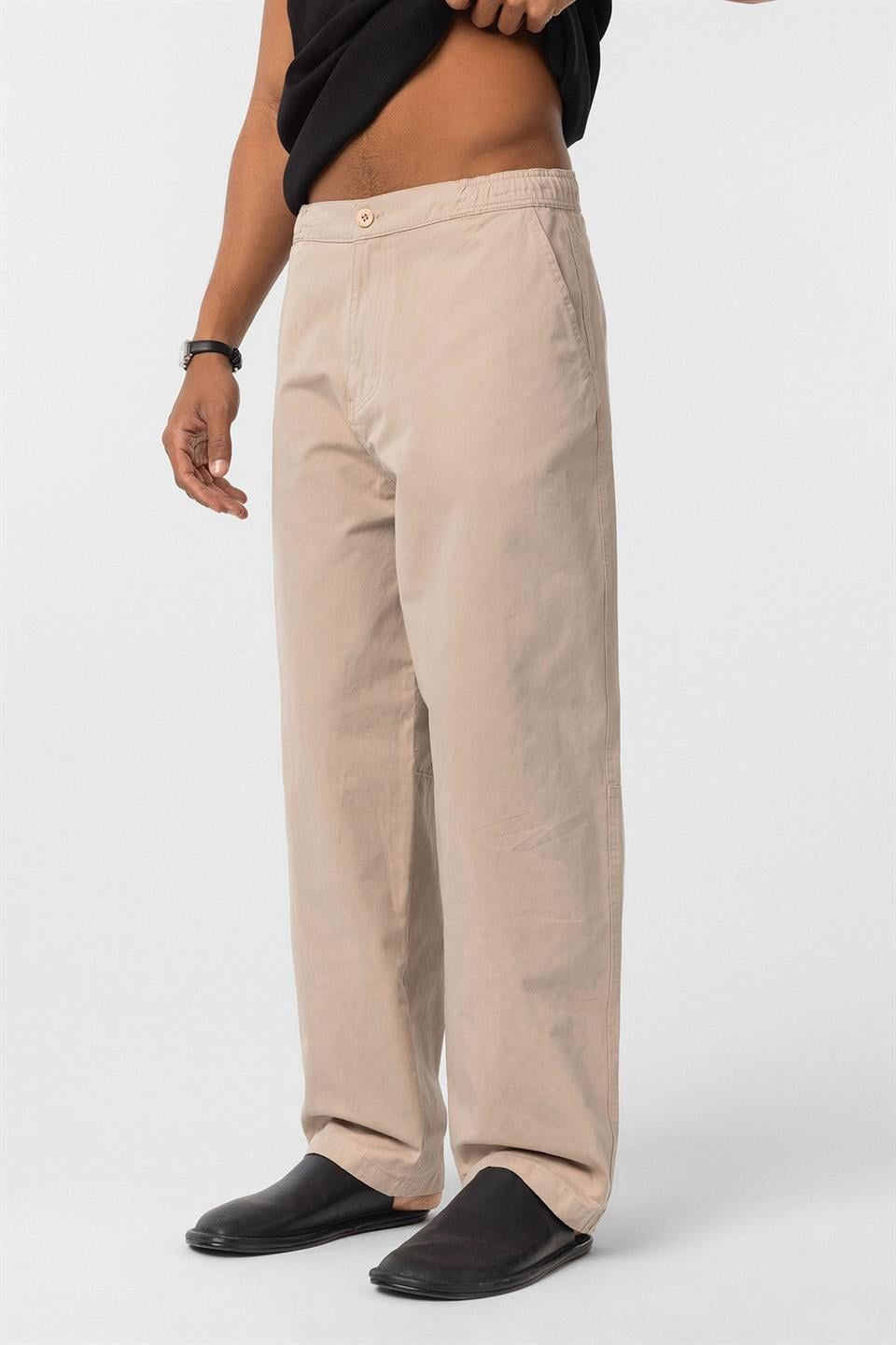 Pre-Washed Gabardine Baggy Pants