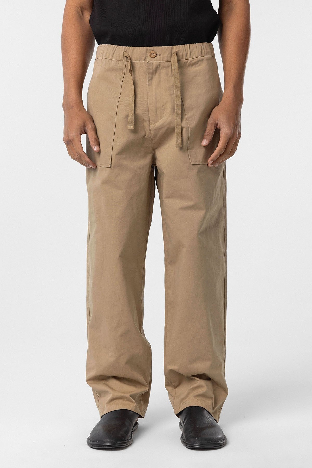 Baggy-Fit Gabardine Pants