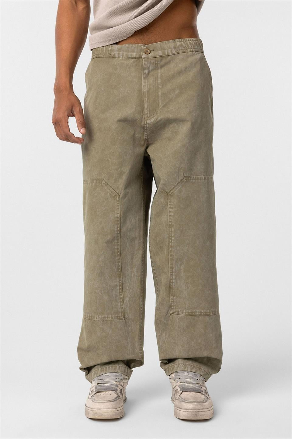 Pre-Washed Baggy Gabardine Pants
