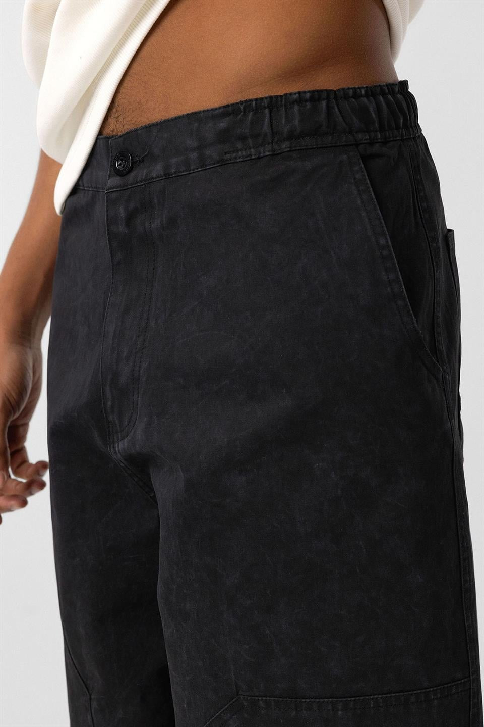 Pre-Washed Baggy Gabardine Pants