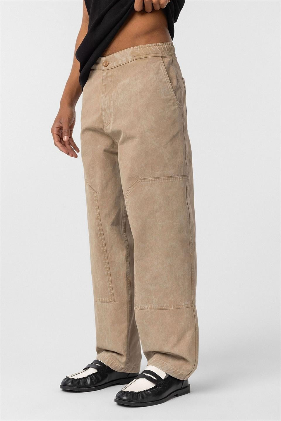 Pre-Washed Baggy Gabardine Pants