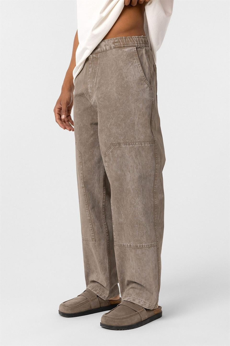 Pre-Washed Baggy Gabardine Pants