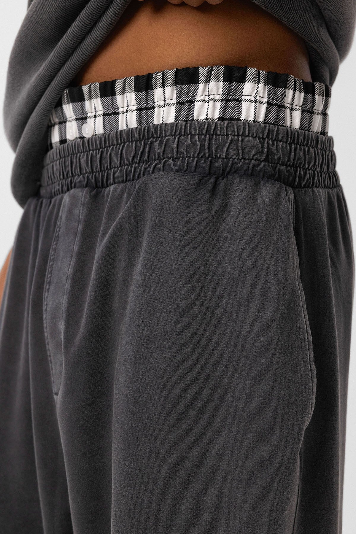 Washed, High-Waisted, Baggy Sweatpants