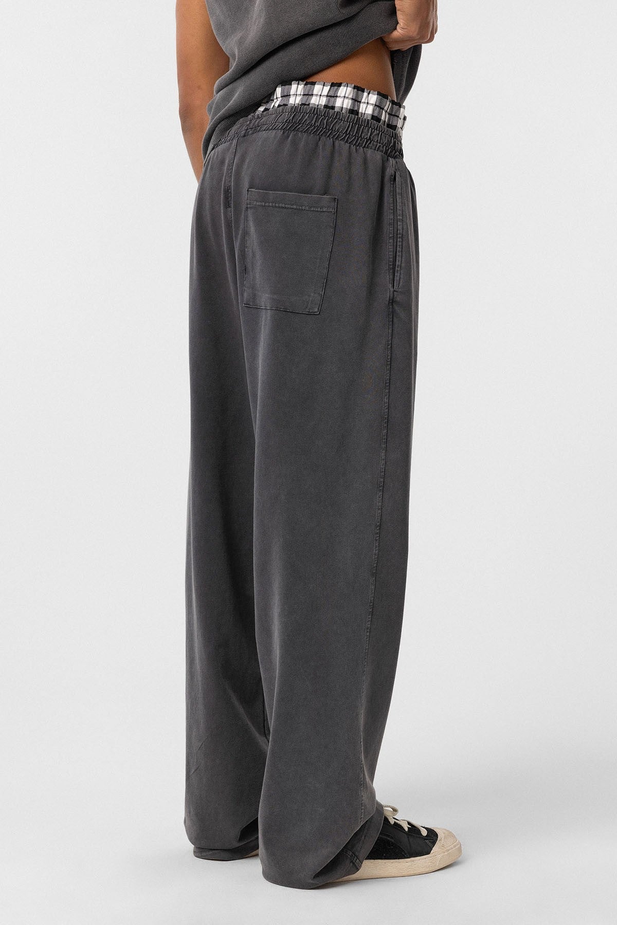 Washed, High-Waisted, Baggy Sweatpants