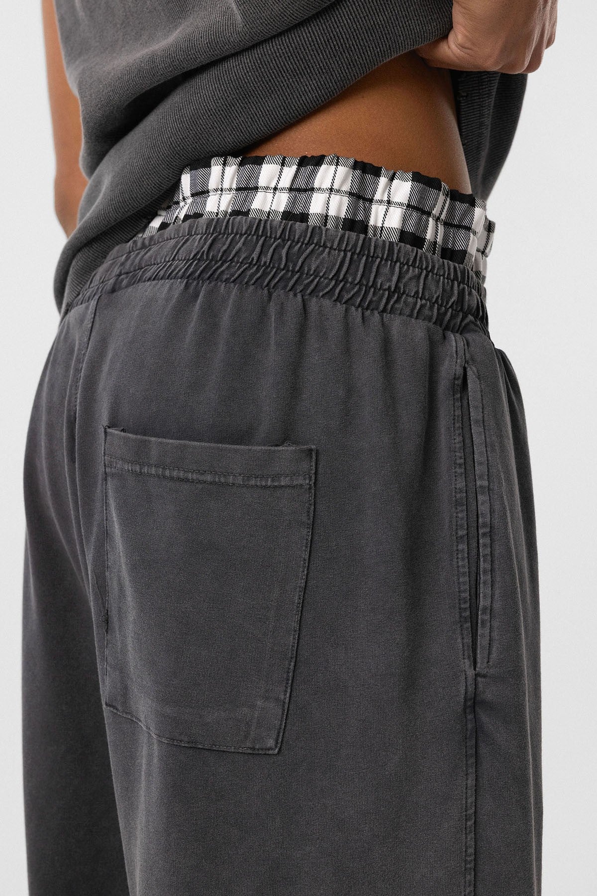Washed, High-Waisted, Baggy Sweatpants