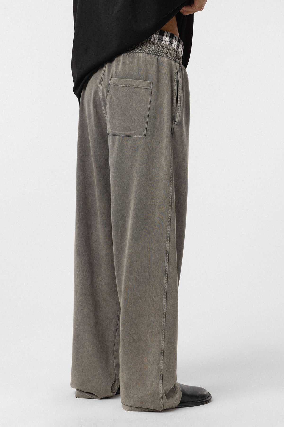 Washed, High-Waisted, Baggy Sweatpants