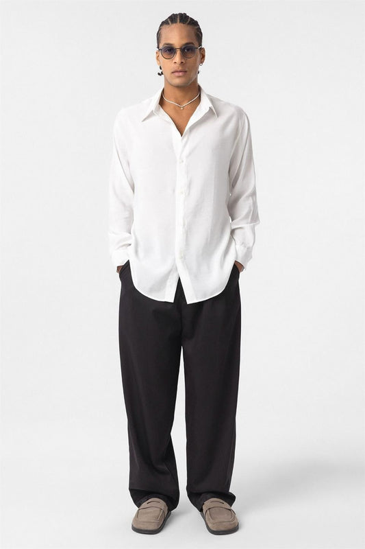 Baggy-Fit Pleated Pants