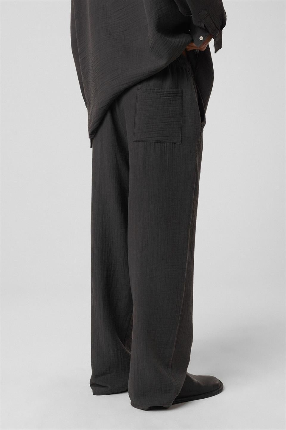 Baggy-Fit Muslin Linen Pants