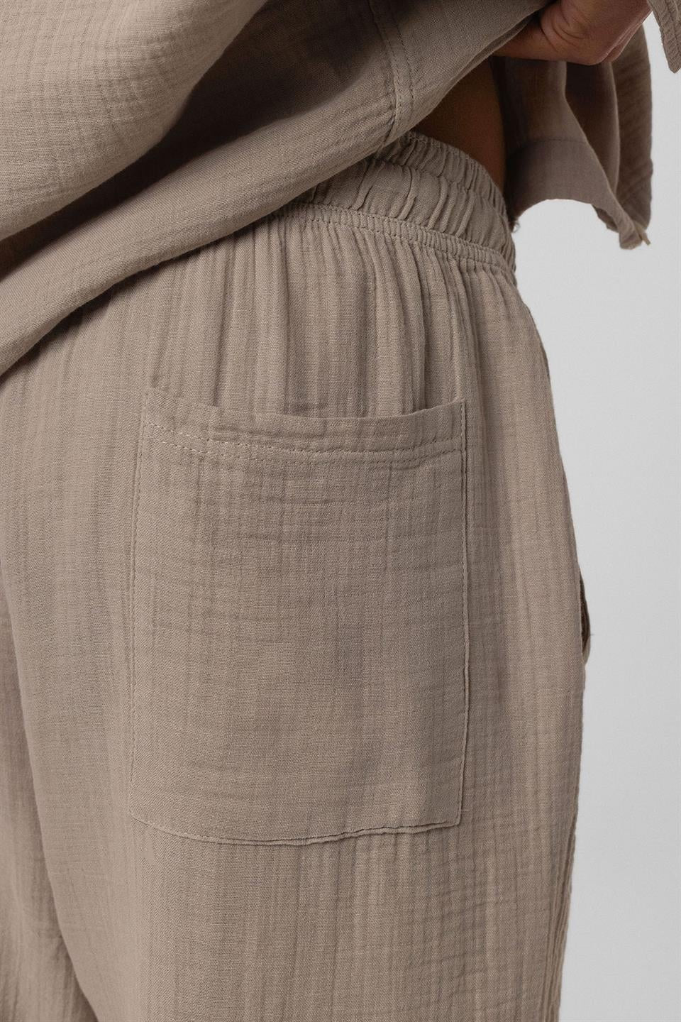 Baggy-Fit Muslin Linen Pants