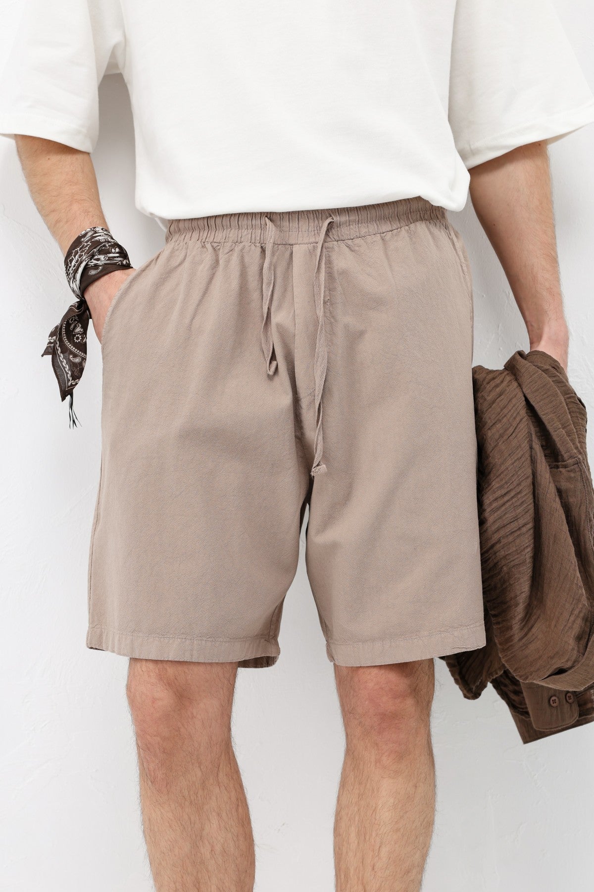 Oversized Linen Shorts