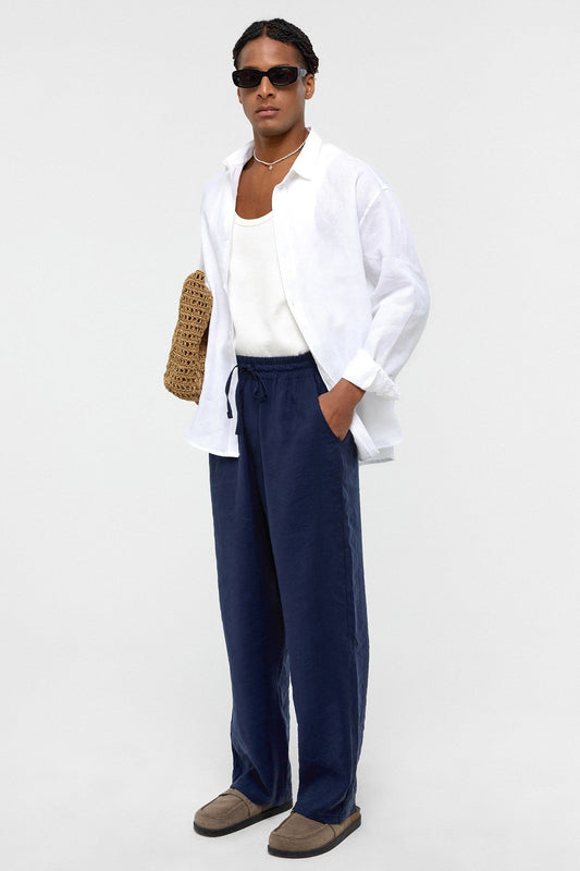 Baggy-Fit Modal Fabric Pants