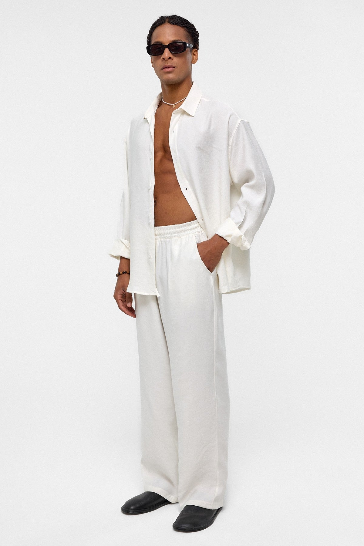 Baggy-Fit Modal Fabric Pants