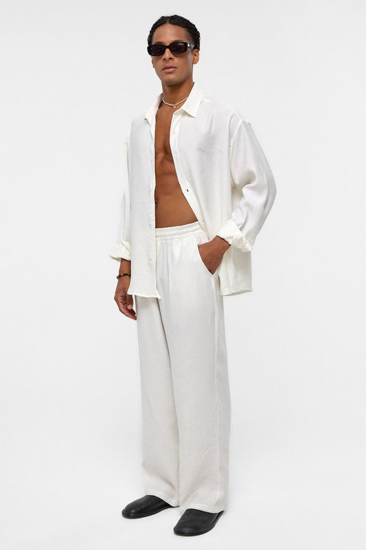 Baggy-Fit Modal Fabric Pants