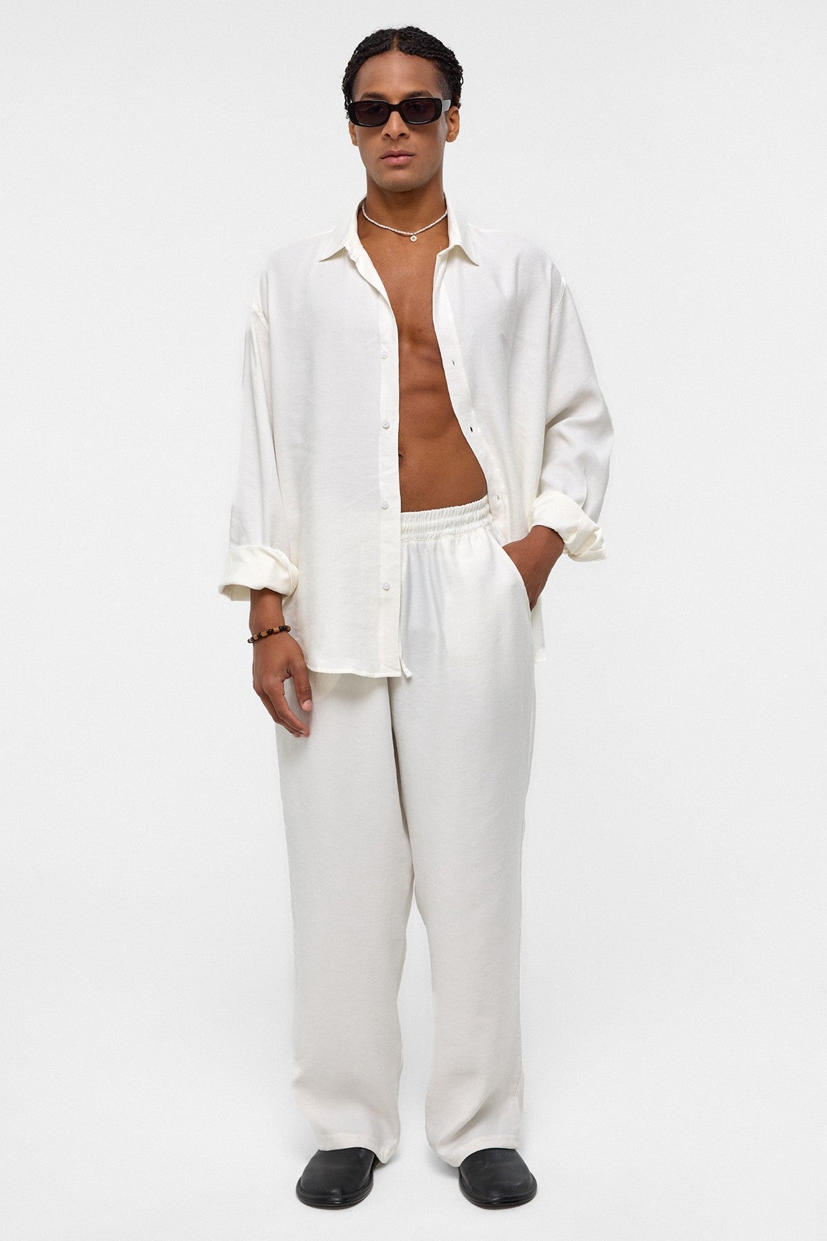 Baggy-Fit Modal Fabric Pants