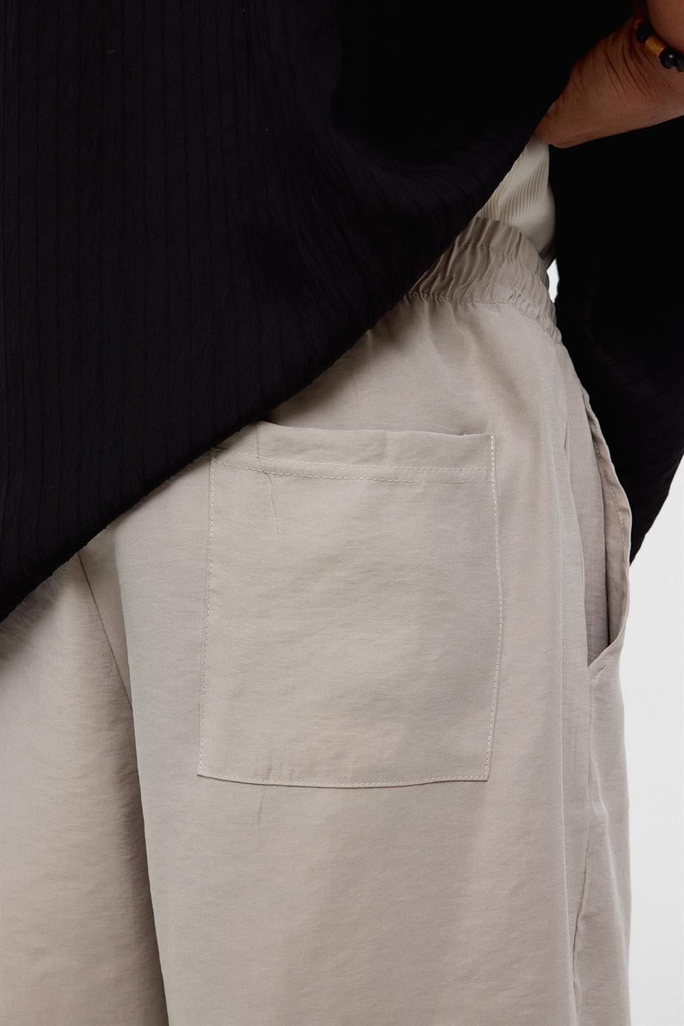 Oversized Modal Fabric Bermuda Shorts