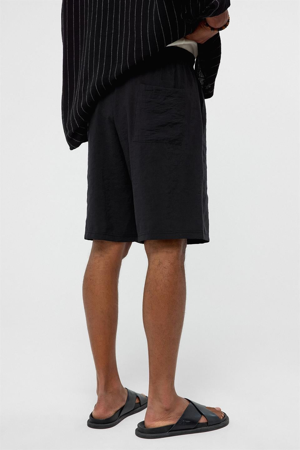 Oversized Modal Fabric Bermuda Shorts