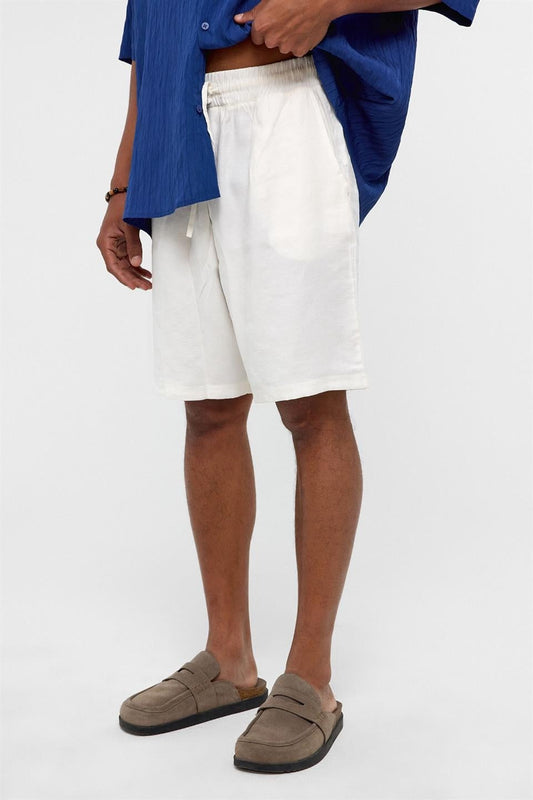 Oversized Modal Fabric Bermuda Shorts