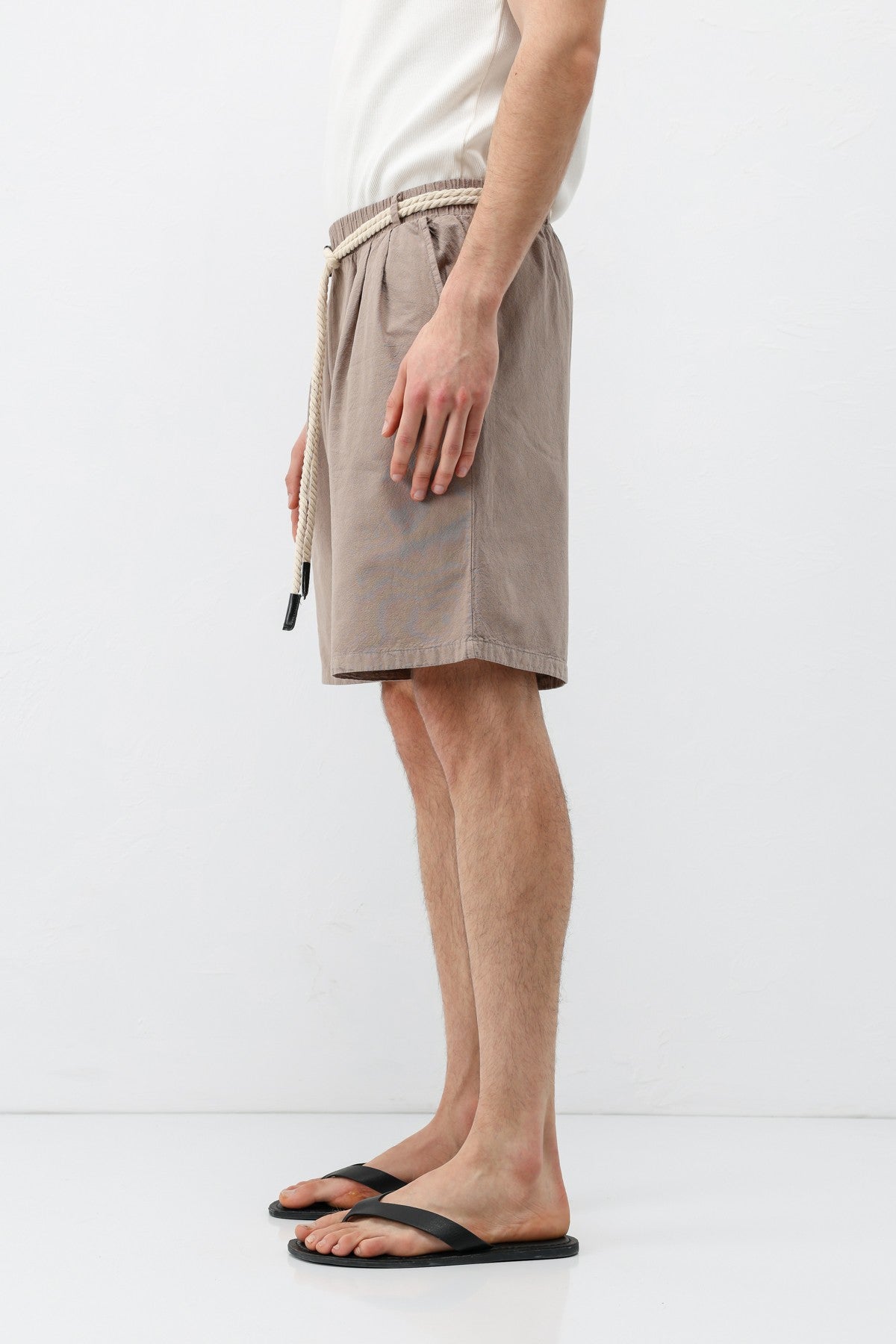 Oversized Linen Shorts with a Waistband