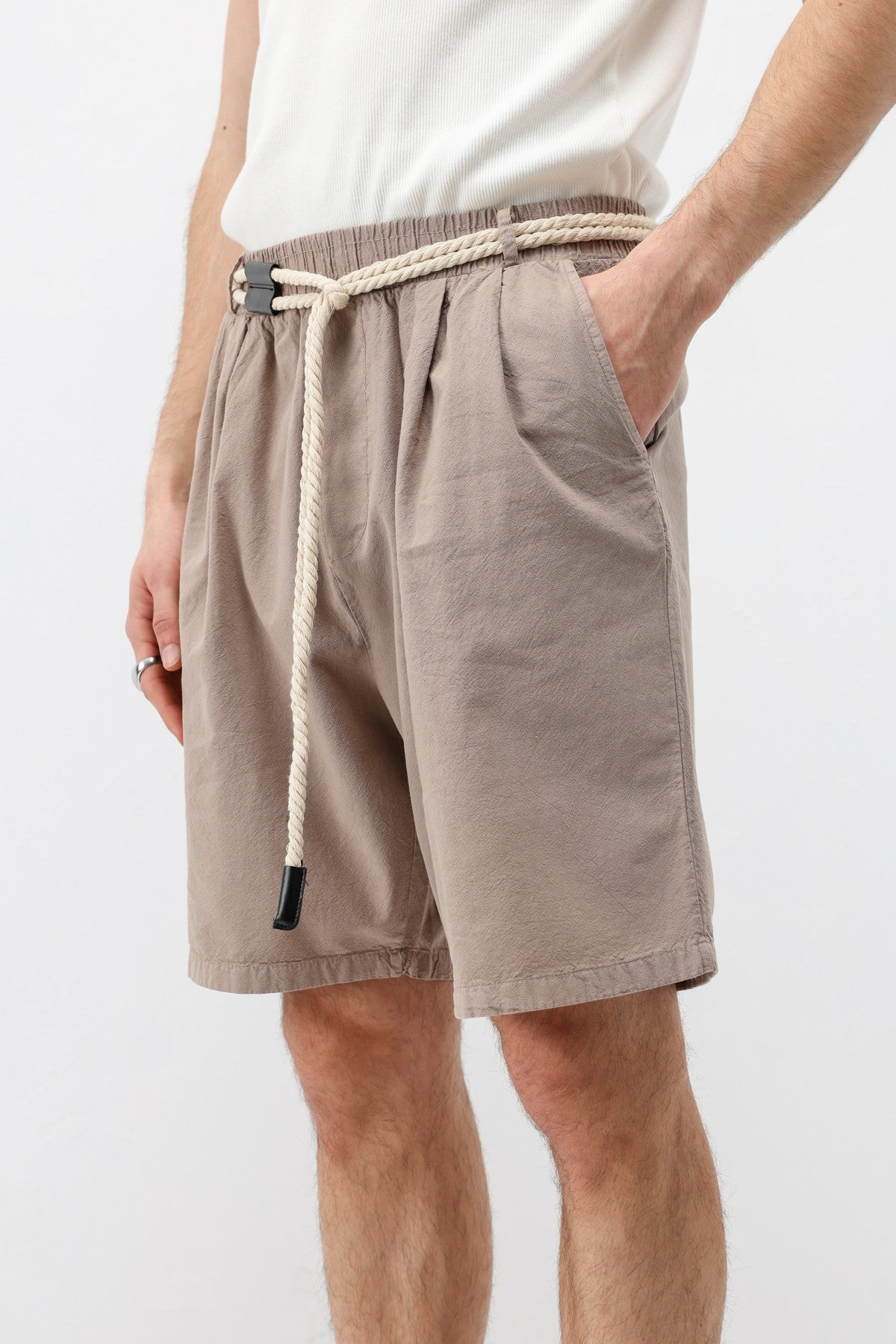 Oversized Linen Shorts with a Waistband