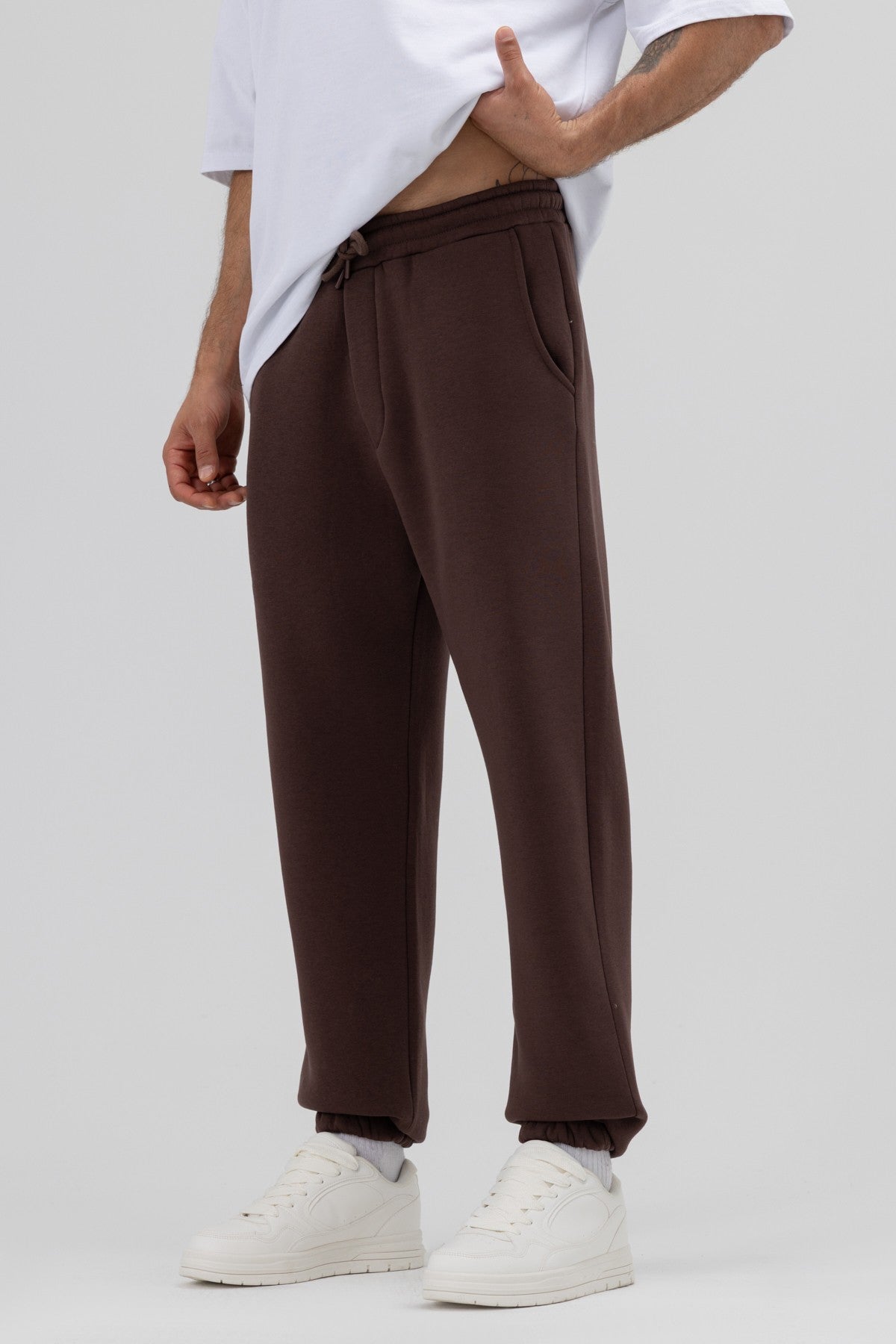 Basic Sweatpants with Elastic Cuffs