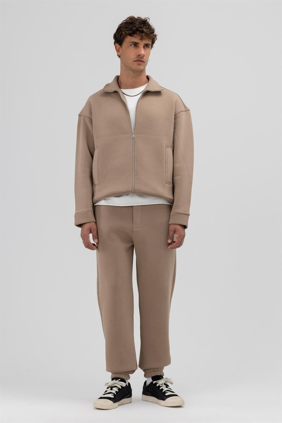 Basic Sweatpants with Elastic Cuffs