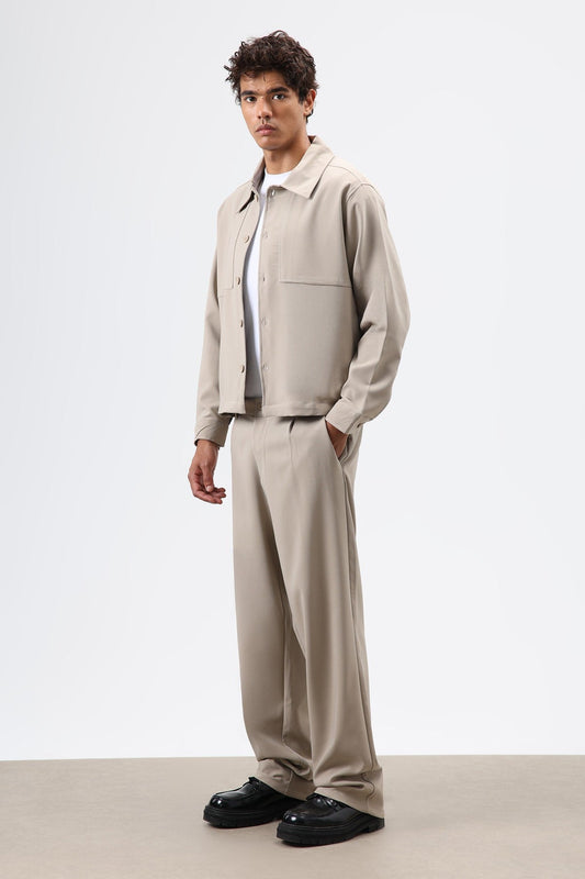 Baggy-Fit Fabric Pants