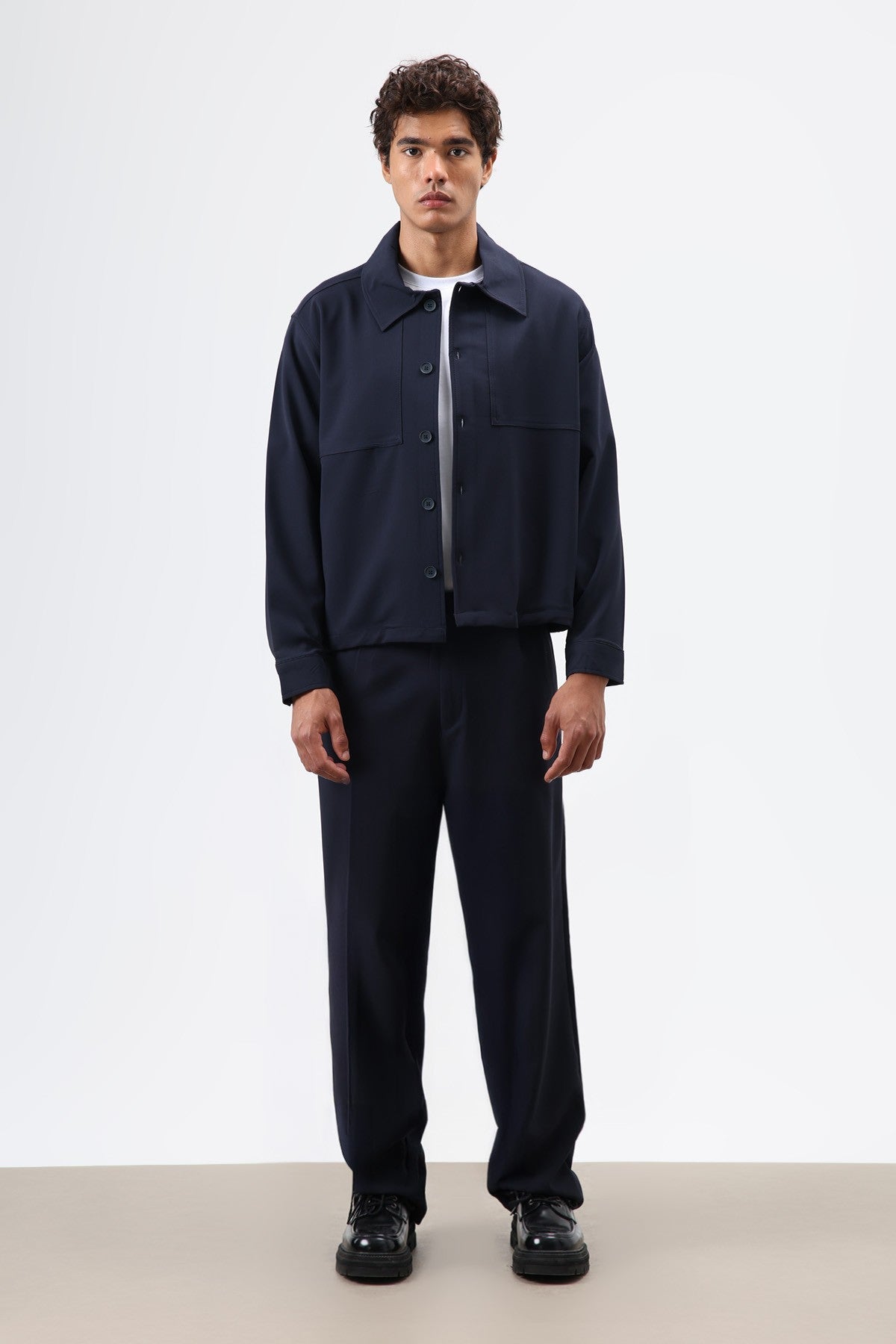 Baggy-Fit Fabric Pants