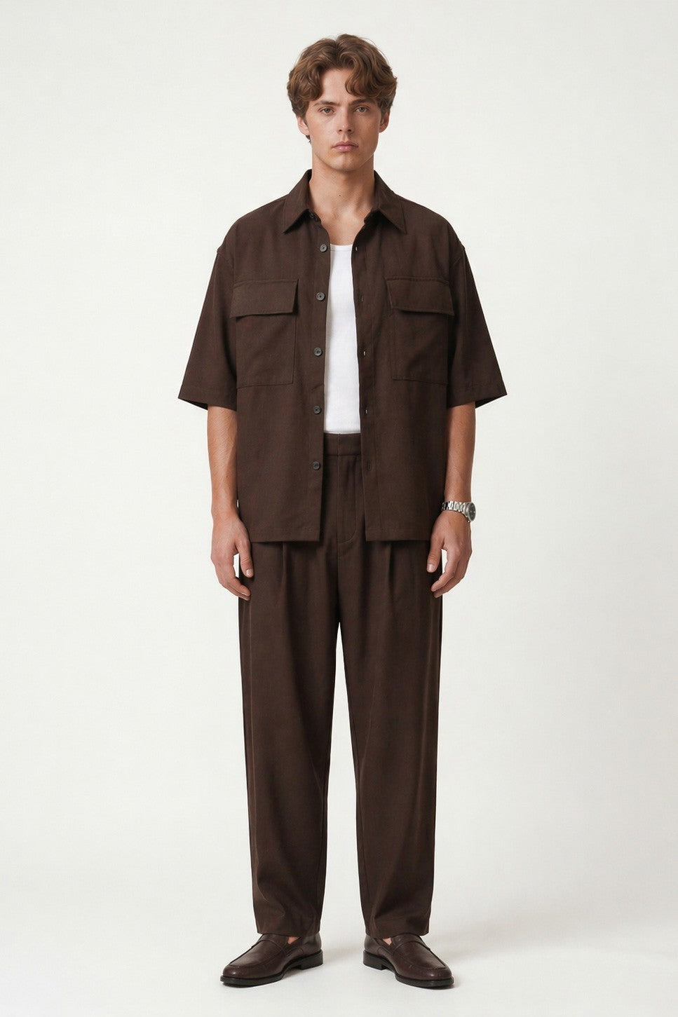 Super Baggy Fit Stretch Fabric Pants