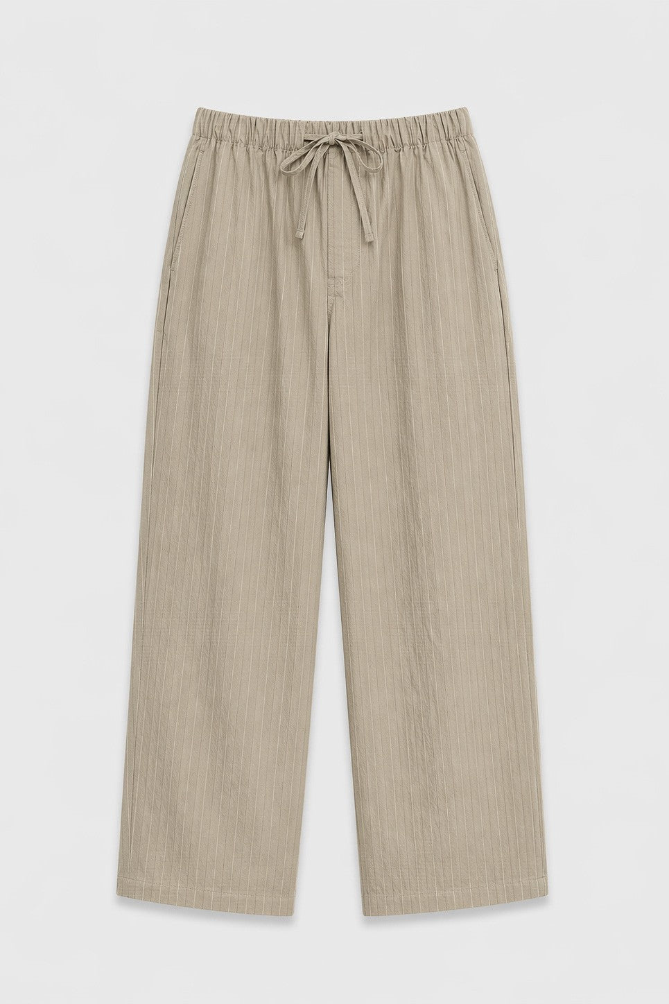 Striped Lyocell-Blend Relaxed-Fit Pants